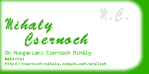 mihaly csernoch business card