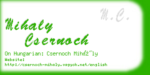 mihaly csernoch business card